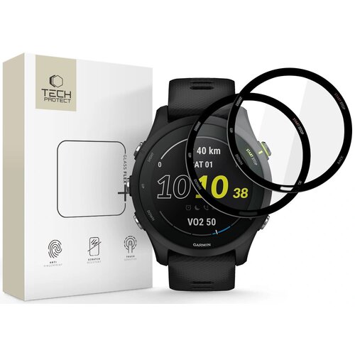 Szkło hybrydowe TECH-PROTECT Glass Flex+ do Garmin Forerunner 225/225 Music Czarny (2 szt.)