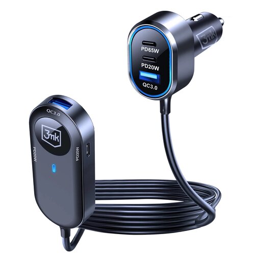 Ładowarka samochodowa 3MK Double Car Charger 135W Grafitowy