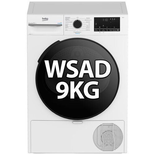 Suszarka BEKO BM3T49230WPBDC b300 z pompą ciepła 9kg EcoGentle SteamCure