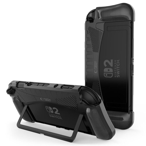 Etui TECH-PROTECT TPUCarbon do Nintnedo Switch 2 Czarny
