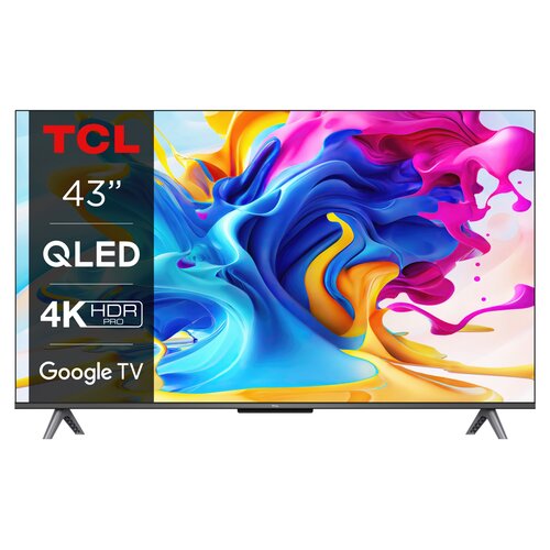 Telewizor TCL 43C645 43" QLED 4K Google TV Dolby Vision Dolby Atmos HDMI 2.1