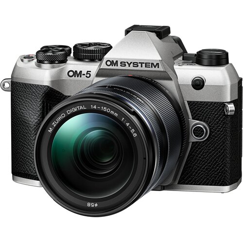 Aparat bezlusterkowy OLYMPUS OM-5 II Srebrny + Obiektyw 14-150mm f/4.0-5.6 II Lens Kit, 20.4Mpix, 4K, TruePic IX
