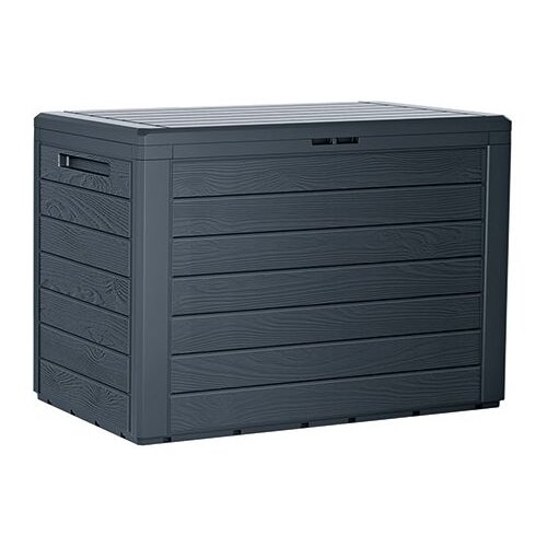 Skrzynia ogrodowa PROSPERPLAST Woodebox MBWL190-S433 190 L Antracyt