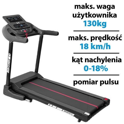 Bieżnia elektryczna HERTZ FITNESS Run Master 2.5 1839W 18km/h