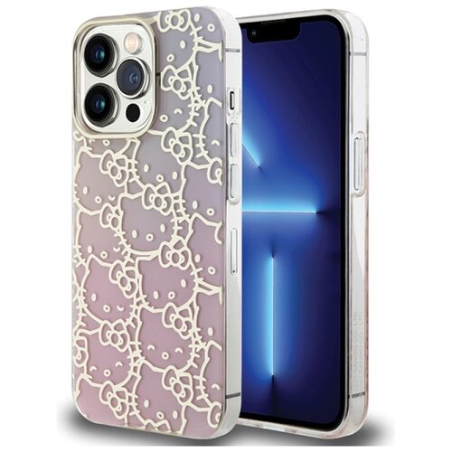 Etui HELLO KITTY IML Gradient Electrop Crowded Kitty Head do iPhone 14 Pro Max Różowy