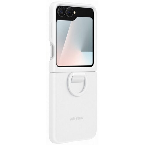 Etui SAMSUNG Silicone Case With Ring do Galaxy Z Flip 7 FE Biały EF-PF741TWEGWW