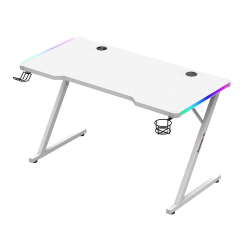 Biurko gamingowe HUZARO Hero 2.5 RGB Biały