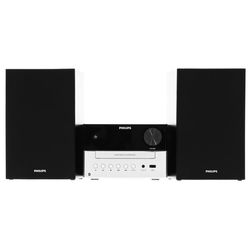 Wieża PHILIPS TAM3205/12 Czarna, Odtw.CD, BT, Korektor dźwięku, Tuner FM, 2-drożny system głośnikowy Bass Reflex