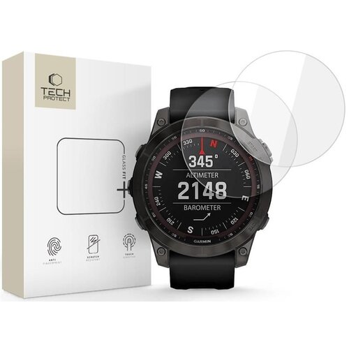 Szkło hartowane TECH-PROTECT Glass Fit+ do Garmin Fenix 7/7 Pro (2 szt.)