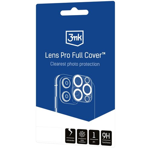 Szkło hartowane na obiektyw 3MK Lens Pro Full Cover do Apple iPhone 17 Pro