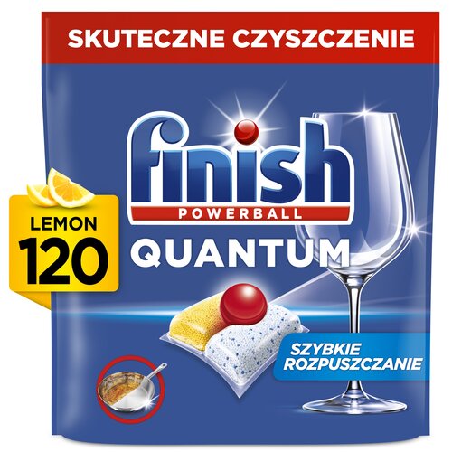 Kapsułki do zmywarki FINISH Powerball Quantum All in 1 Lemon - 120 szt.