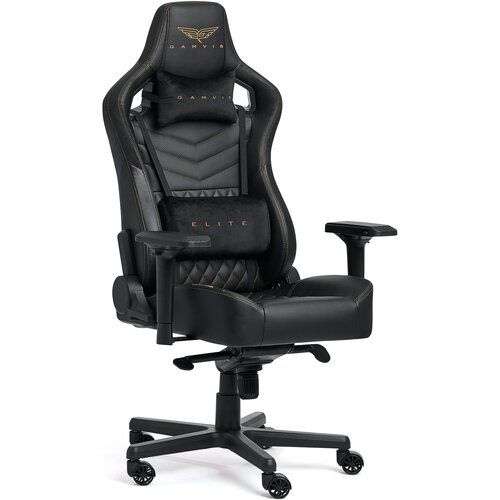 Fotel GAMVIS Elite 2.0 Pro XL Czarny (złote elementy)