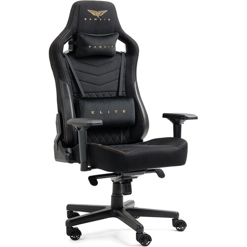 Fotel GAMVIS Elite 2.0 Pro XXL Czarny (złote elementy)