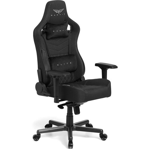 Fotel GAMVIS Elite 2.0 Pro XL Czarny (białe elementy)