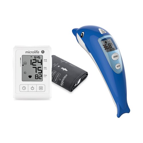 Ciśnieniomierz MICROLIFE BP B1 Classic Biały + Termometr MICROLIFE NC400