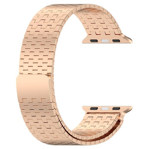 Pasek LUNA do Apple Watch 3/4/5/6/7/8/9/SE/SE 2/SE 2022 (38/40/41mm) A00323 Różowo-złoty
