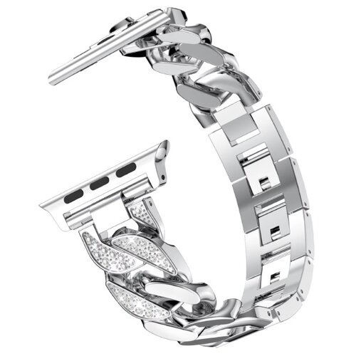 Pasek LUNA do Apple Watch 3/4/5/6/7/8/9/SE/SE 2/SE 2022 (38/40/41mm) A00325 Srebrny