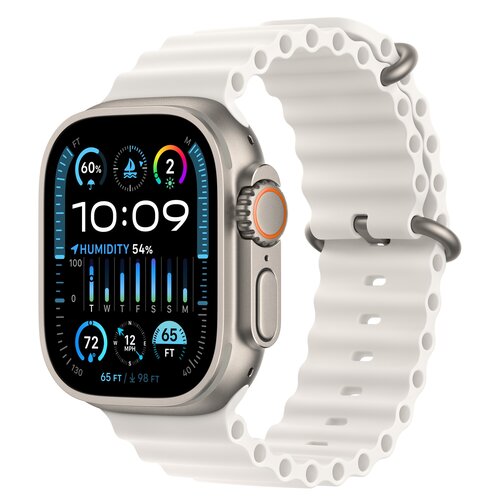 Apple Watch Ultra 2 GPS + Cellular 49mm koperta tytanowa + opaska Ocean (biały) (CPO)