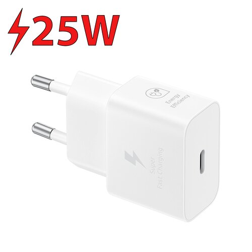 Ładowarka sieciowa SAMSUNG EP-T2510 25W + Kabel USB Typ-C - USB Typ-C Biały