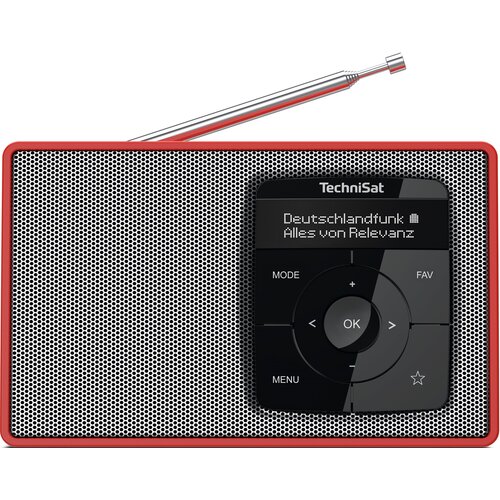 Radio TECHNISAT Digitradio 2 Cyfrowe Czerwono-srebrny