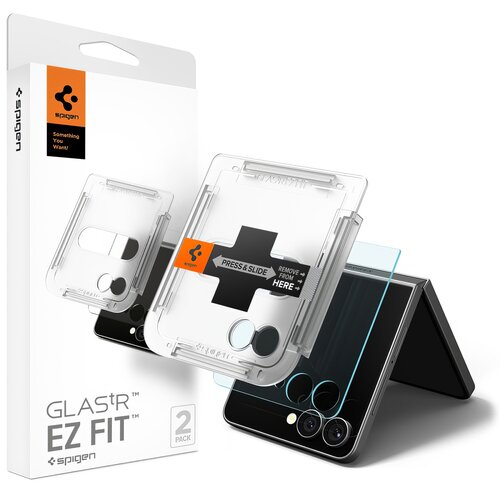 Szkło hartowane SPIGEN Glas.Tr Ez Fit HD do Samsung Galaxy Z Flip 7 Przezroczysty (2 szt.)