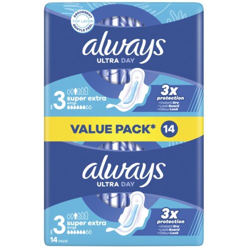 Podpaski ALWAYS Ultra Day & Night Rozmiar 3 (14 sztuk)