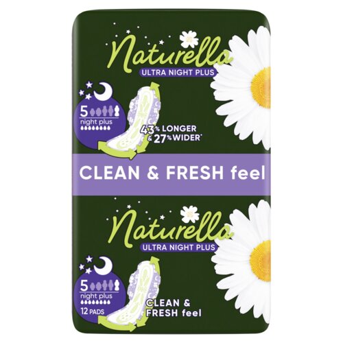 Podpaski NATURELLA Ultra Night Plus Rozmiar 5 (12 sztuk)