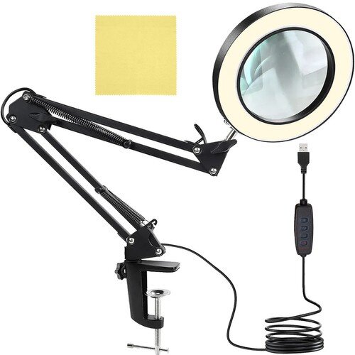 Lampa z podświetleniem LED i szkłem powiększającym IZOXIS 23893
