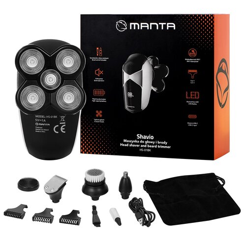 Golarka MANTA Shavio HS-01BK Na mokro i sucho