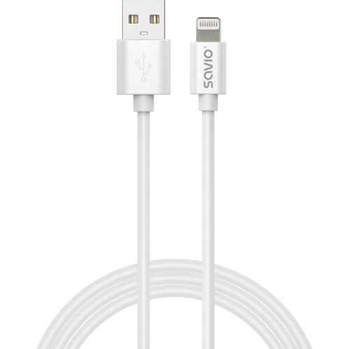 Kabel USB-A do Lightning SAVIO CL-192 1m Biały