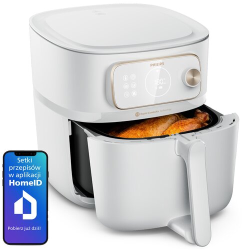 Air Fryer Frytkownica beztłuszczowa PHILIPS Ovi Smart 2.0 XXL HD9876/20 8.3l Wi-FI ponad 1000 darmowych przepisów