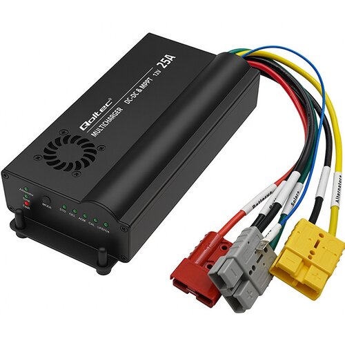 Inteligentna ładowarka QOLTEC 51920 do akumulatorów STD AGM GEL LiFePO4 12V 25A