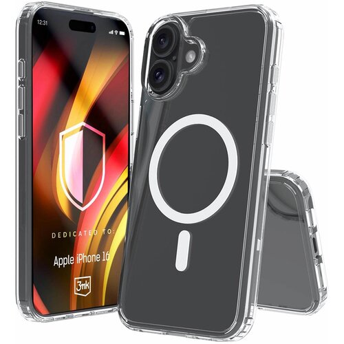 Etui 3MK Hardy LiqForce MagCase do Apple iPhone 16 Przezroczysty