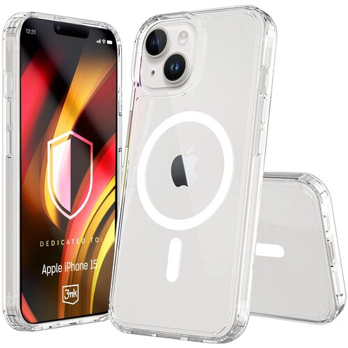 Etui 3MK Hardy Liqforce MagCase do Apple iPhone 15 Przezroczysty
