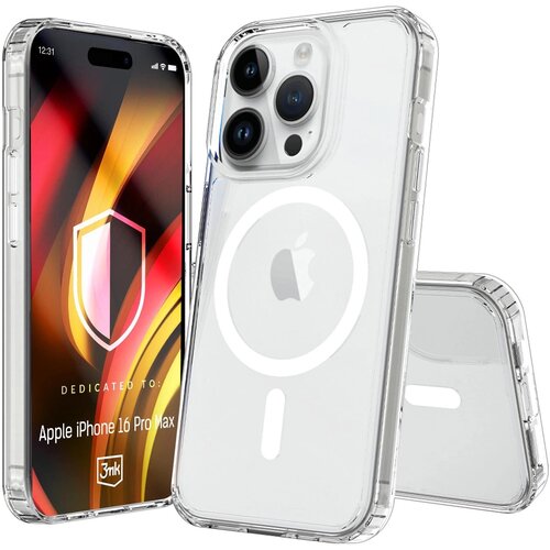 Etui 3MK Hardy LiqForce MagCase do Apple iPhone 16 Pro Max Przezroczysty