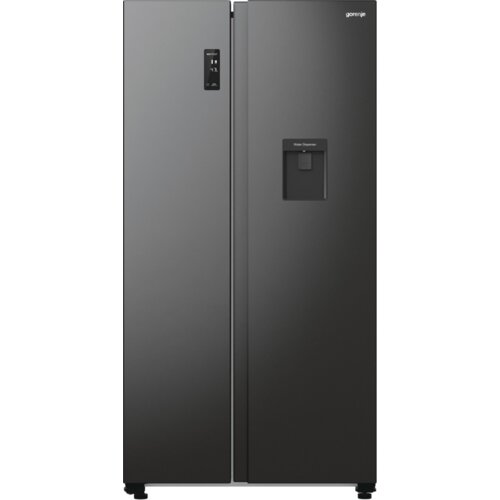 Lodówka GORENJE G600 NRR9185EABXLWD Side by Side No Frost 178.6cm Czarna stal Podajnik wody