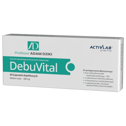 Suplement na trawienie ACTIVLAB Debuvital Maślan Sodu (60 kapsułek)