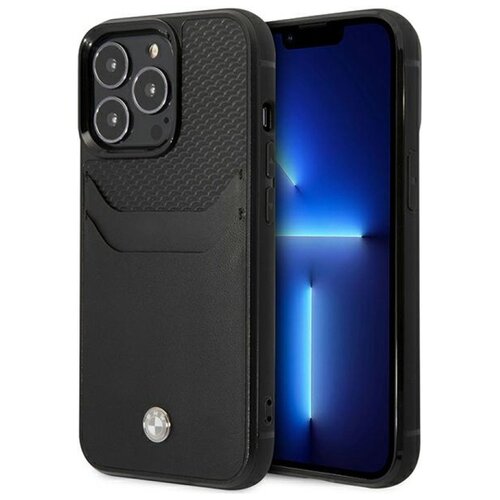 Etui BMW Leather Card Slot do Apple iPhone 14 Pro Czarny