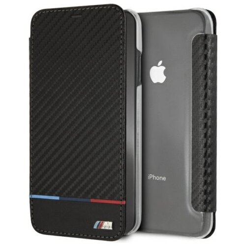 Etui BMW Carbon Tricolor Stripe do Apple iPhone Xs Max Czarny