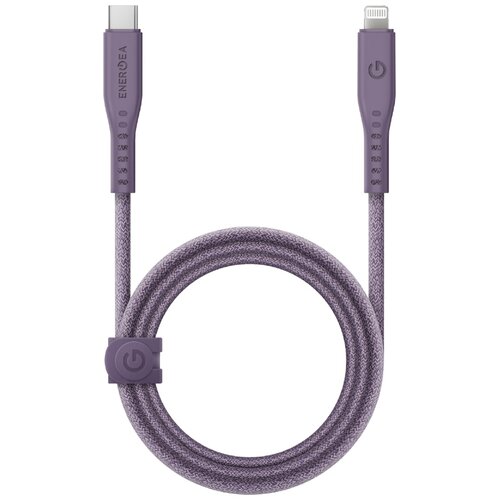Kabel USB-C - Lightning ENERGEA Flow MFi 60W 1.5 m Fioletowy