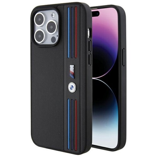 Etui BMW Tricolor M Collection do Apple iPhone 15 Pro Czarny