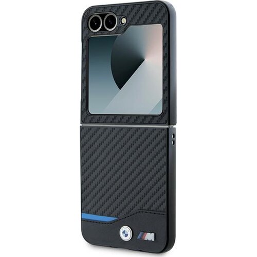 Etui BMW Carbon Blue Line do Samsung Galaxy Z Flip 6 Czarny