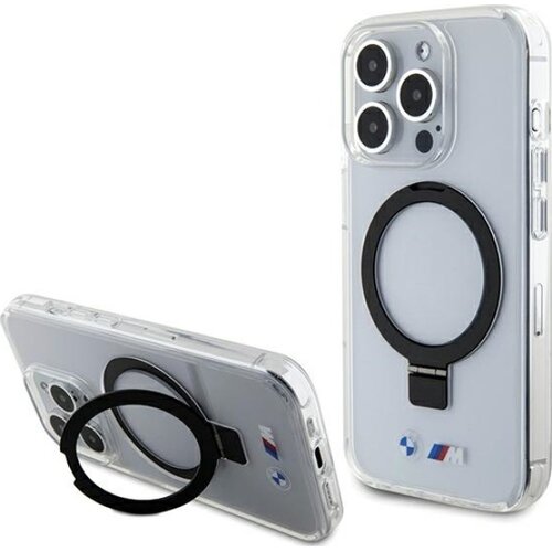 Etui BMW Ring Stand M Collection MagSafe do Apple iPhone 15 Pro Przezroczysty