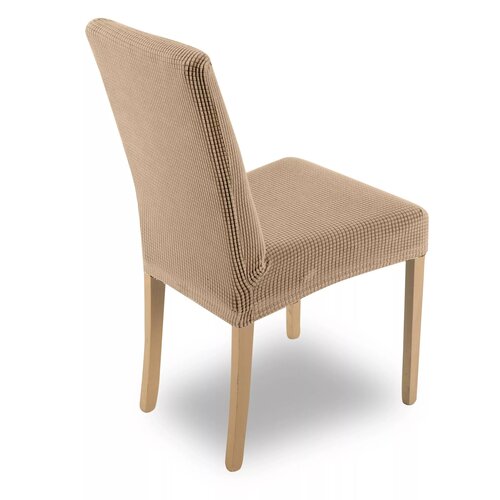 Pokrowiec na krzesło EUROFIRANY D91 457082 (35 x 30 x 55 cm) Beżowy
