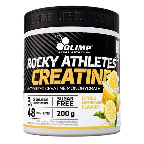 Monohydrat kreatyny OLIMP Rocky Athletes Cytrusowo-lemoniadowy (200 g)