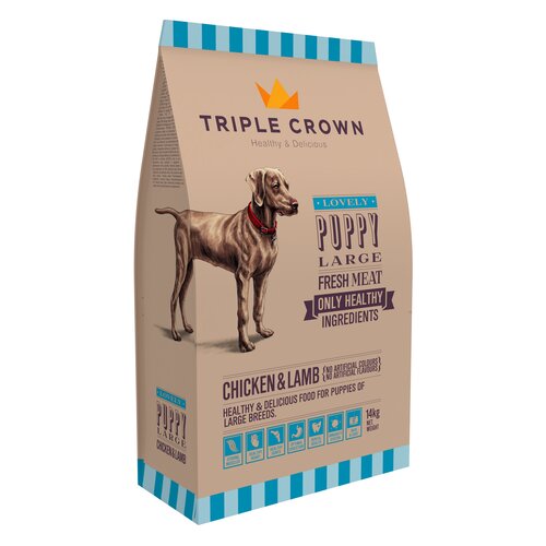 Karma dla psa TRIPLE CROWN Lovely Big Puppy Kurczak z jagnięciną 14 kg