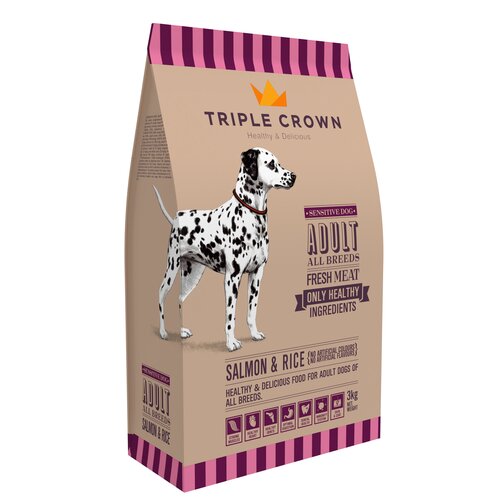 Karma dla psa TRIPLE CROWN Sensitive Dog Łosoś z ryżem 3 kg