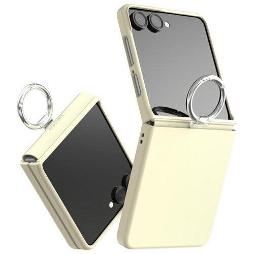 Etui ARAREE Aero Flex R Reast-Grip Ring do Samsung Galaxy Z Flip 7 Kremowy