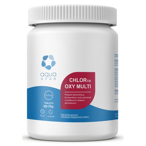 Chlor do basenu AQUASTAR Aktywny tlen Chlortix Oxy 0.4 kg