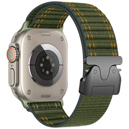 Pasek BELINE Woven Nylon Diagonal Style Parachute do Apple Watch 38/40/41mm Zielony